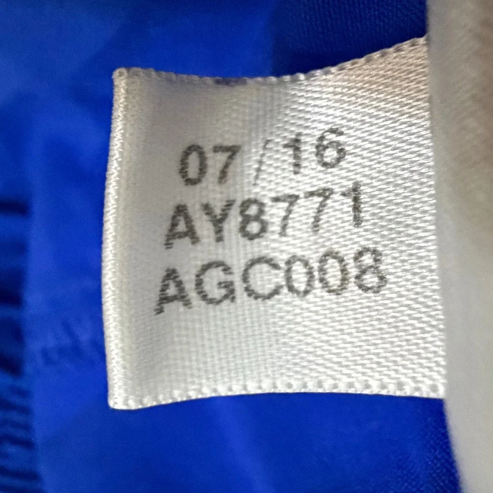 Adidas Mens Royal Blue Athletic Shorts Grey Side Panel AY8771 Size Small